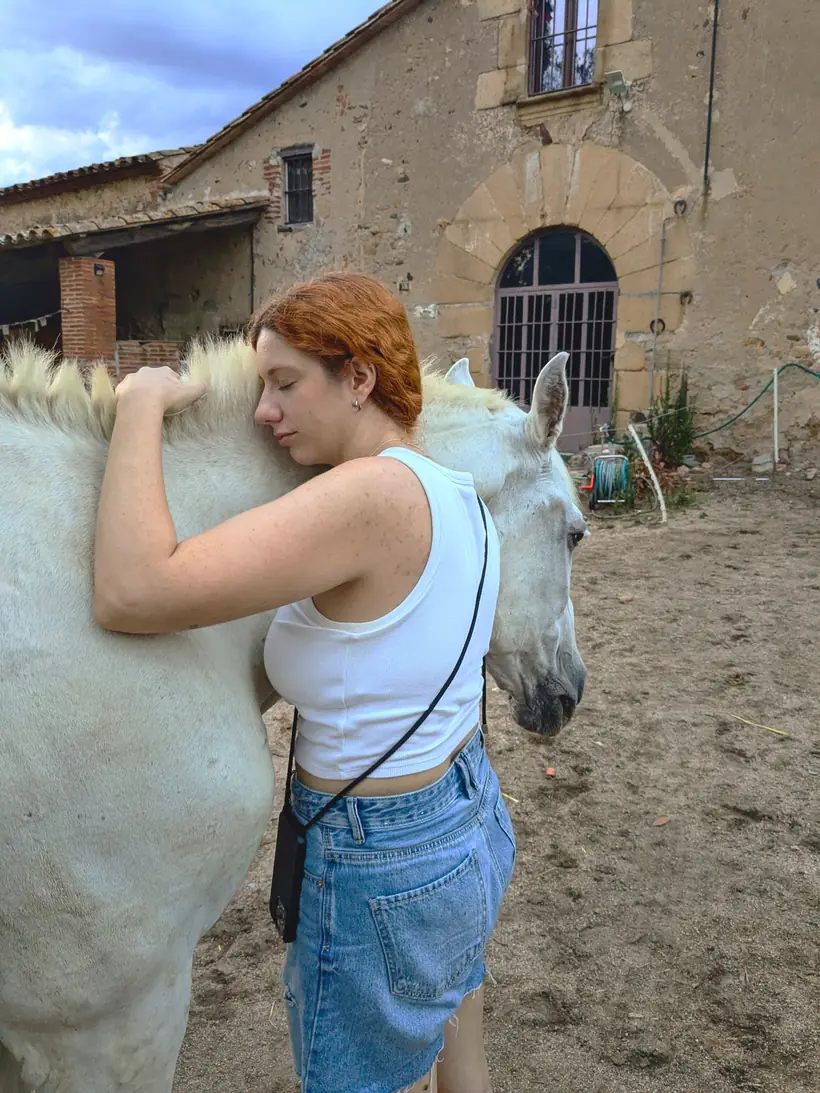 Encuentro tranquilo con uno de los caballos de Laranahata